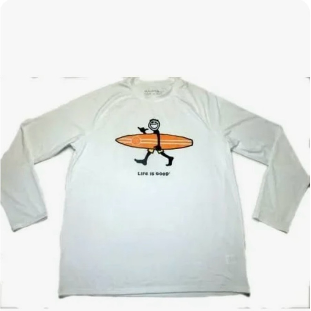 UPF 50+ Long Sleeve Life Is Good Men’s Jake walk Surf Sun Shirt